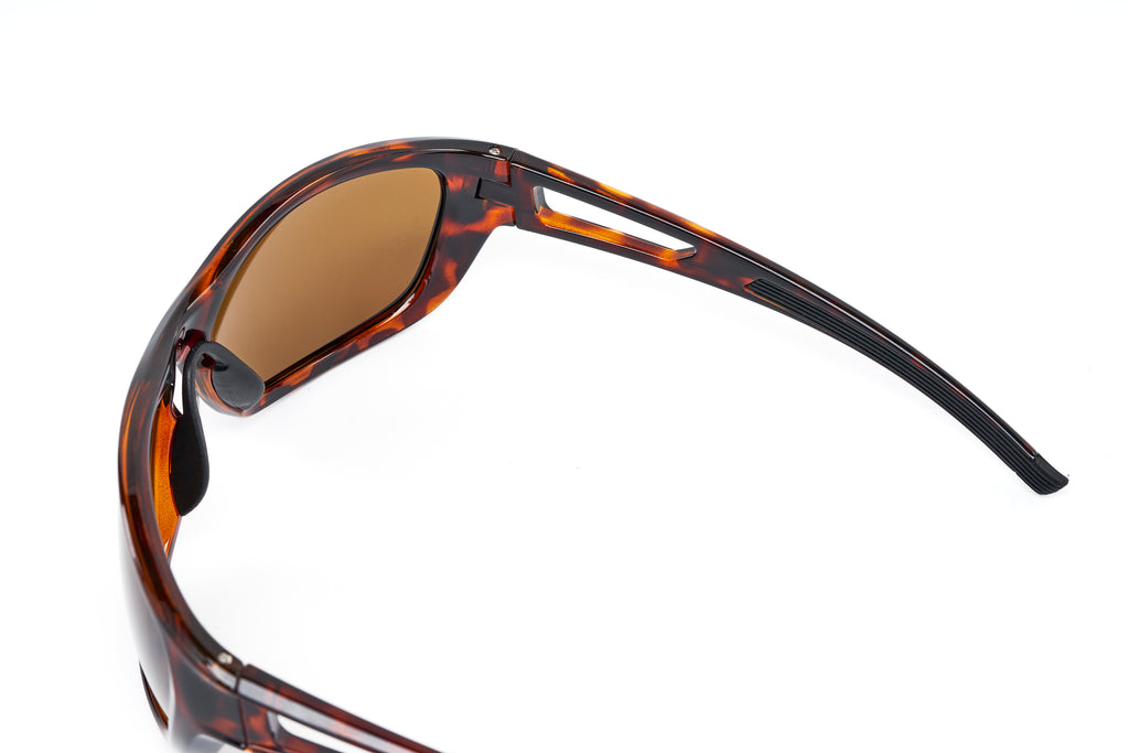 RetroWave Series Active Sunglasses (Brown Wavy)